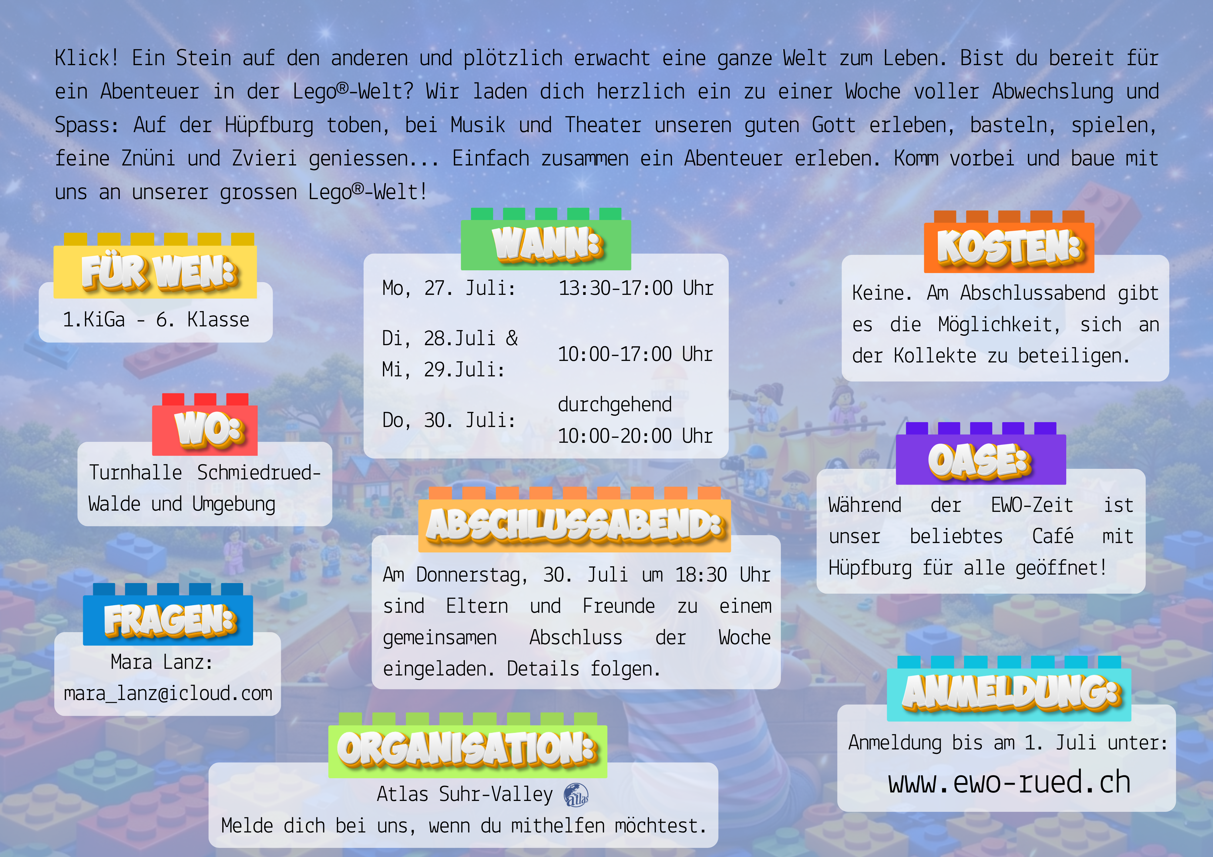 Informationen Erlebniswoche